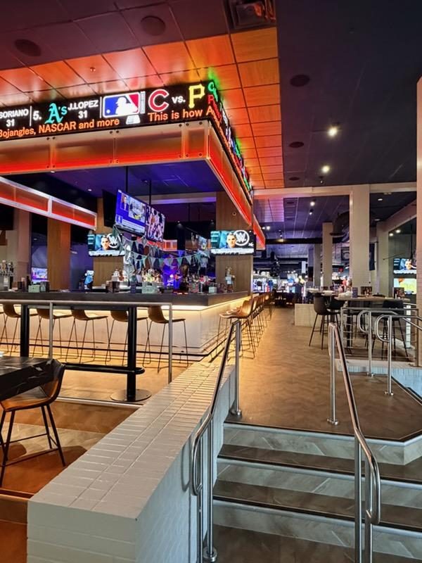 Commercial lighting — Sports bar interior